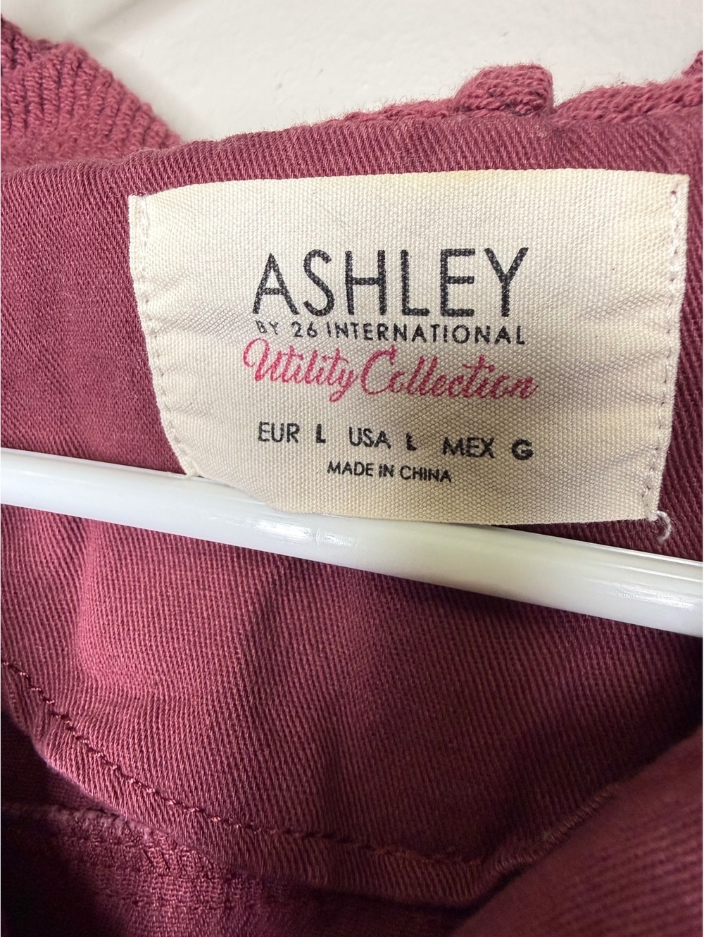 Ashley By 26 International Utility Collection Maroon Hooded Jacket Jacket L - Picture 2 of 5